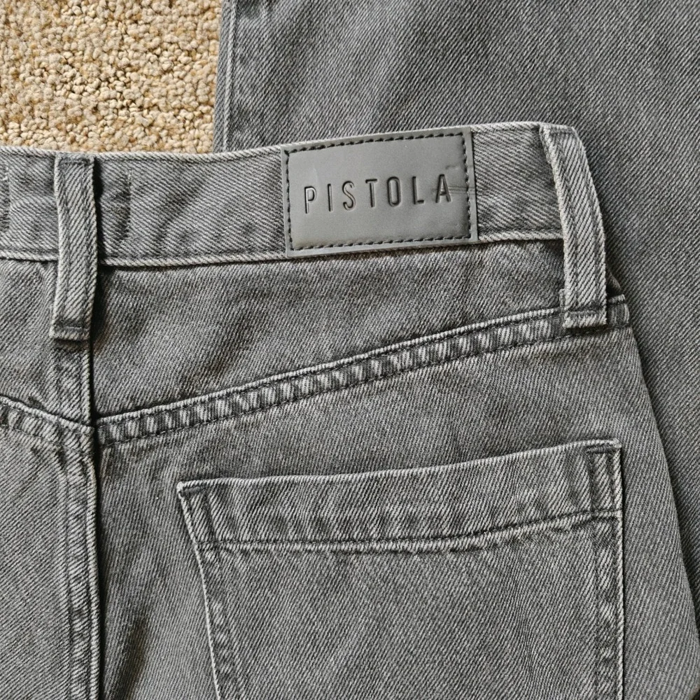 Pistola Zenoo Wide Leg High Rise Jeans Washed Black Gray Size 24 P00016156BI